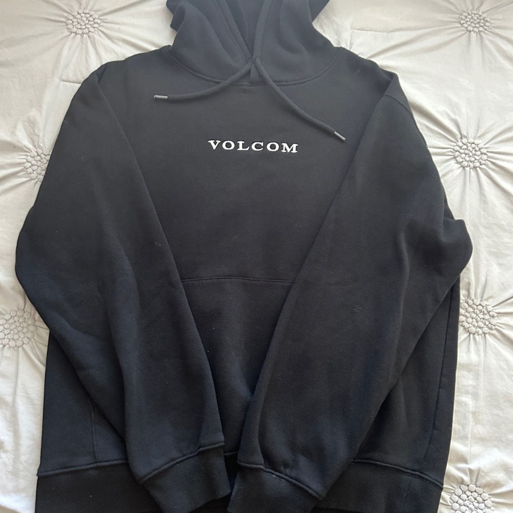 Volcom Black Hoodie with White Logo